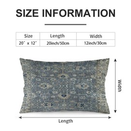 Mamibola Antique Turkish Hereke Rug Print 12 Throw Pillow Cover 12"x20" Soft Velvet Decorative Throw Pillow Case Cushion Case for Home Decor Living Room Bed Couch Car