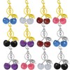12 Pcs Glitter Cherry Bag Charm Set - Stylish Keychain