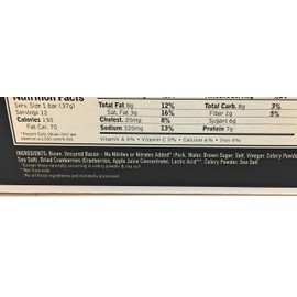 EPIC PROVISIONS Bacon Cranberry Bison Bar 12 Count, 1.3 OZ