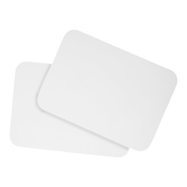 DIN A6 Card Set Blank for Crafts and DIY Choice of Round Corners or Vintage Contour 300 g/m² Kraft Paper Grass Paper Coloured Card Photo Card (White Matt Round, 50 Cards)