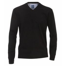 Redmond Men's Plain High Melange Pullover - 90 Black Plain, size: l