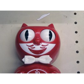 California Clock Co.   LIMITED EDITION  SCARLET RED KIT CAT MADE IN THE USA (FREE BATTERIES)