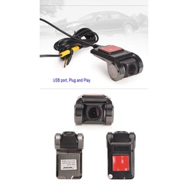ERISIN Waterproof 120° USB Dash Camera DVR Recorder 720P for Android Car Radio 10/11/12