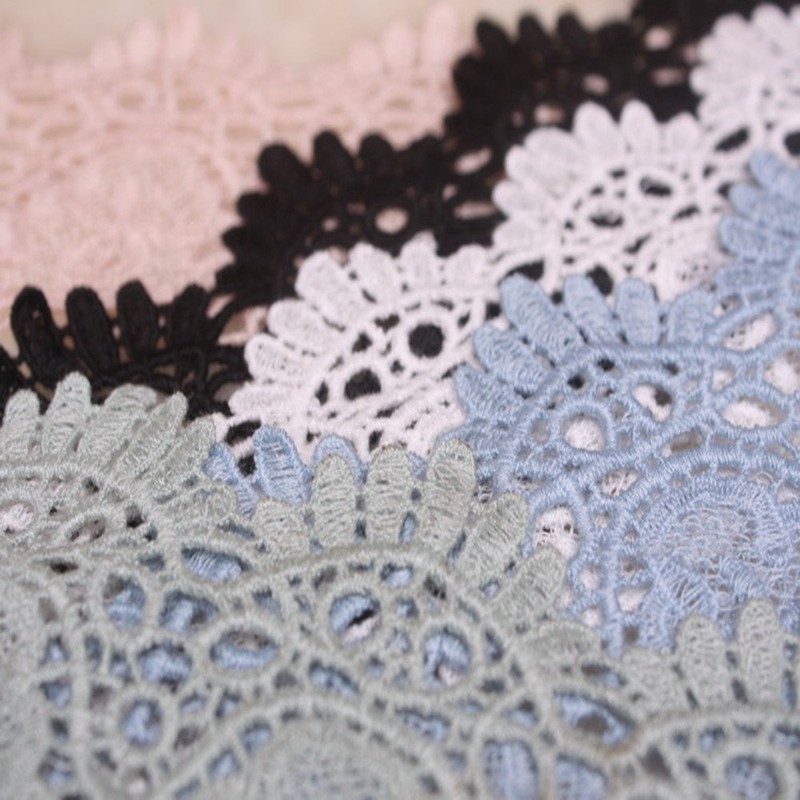 9CM Width Europe Crown pattern Inelastic Embroidery Lace Trim,Curtain Tablecloth