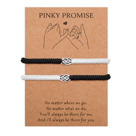 MANVEN Partner Bracelets Couple Bracelet Kabbalah Rope Lucky Bracelet Hand Knitted Amulet Couple Gift for Boyfriends Husbands Wives Fiancée Valentine's Day Christmas Day Birthday, Nylon cord, No