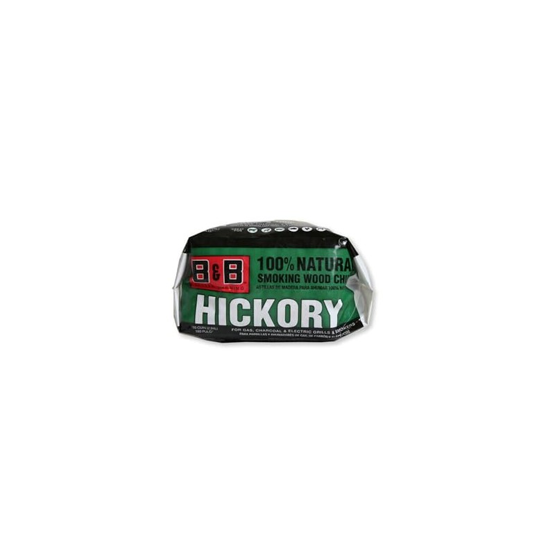 B&B Charcoal Hickory Wood Smoking Chips 180 cu. in. -