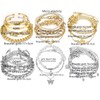 24 Pcs (7 Pack) Dainty Gold Silver Bracelet Set for