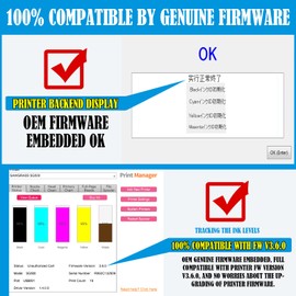 PRINTANDINK SG500 SG1000 Ultra High Definition dye Sublimation Ink Cartridge Black with Latest firmware Version 3.6.0 and Compatible with Sawgrass Virtuoso SG500 SG1000