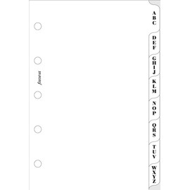 Mini A-Z index white 3 letters
