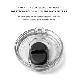 Spill Proof Stronghold Lid 30 oz Compatible/Replacement with YETI Rambler 30 oz Travel Mug Only