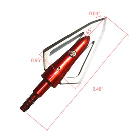 LeeMui Aluminum Hunting Archery Broadheads Blades Grain Screw-in Arrow Heads Tips Portable Case for Arrowheads Broadheads