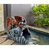Euiroet Dragon Statue Gutter Downspout Extender,Garden Outdoor Decor Sculpture,Gutter Diverter