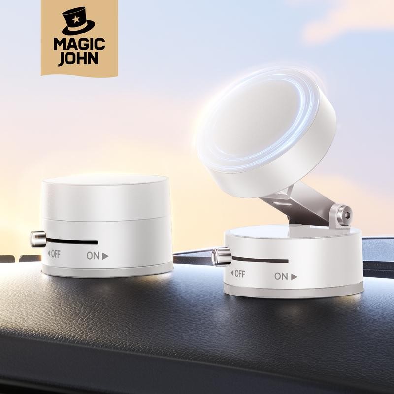 MAGIC JOHN 360° Rotating Magnetic Phone Holder Secure & Adjustable