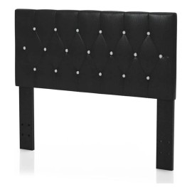 Furniture of America Chasidy Faux Leather Twin Headboard in Brown