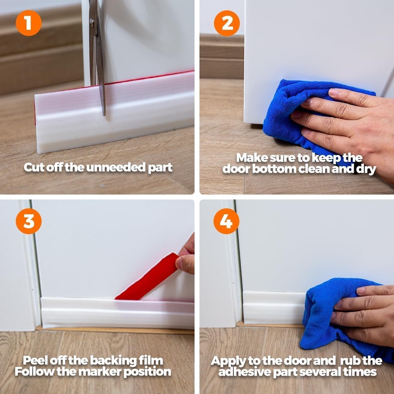 Holikme 2 Pack Door Draft Stopper Sheets, Rolls & Strips