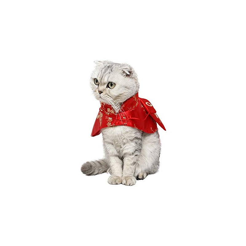 Chinese New Year Cat Costume,Pet Clothes New Year Clothes Cloak
