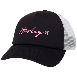 Hurley Women's Baseball Cap, Icon Snap-Back Trucker Hat, One Size, Pink Glow