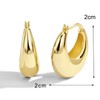 Huge Tomato Chunky Gold Hoop Earrings 18K Gold Plated Hoop