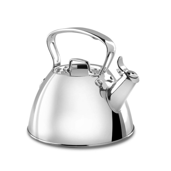 All-Clad E86199 Stainless Steel Tea Kettle, 2-Quart, Silver