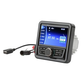 Qiilu Estéreo de Radio Marino,Para Yates, Vehículos, Barco Marino, Radio, Coche, Receptor Estéreo, Bluetooth, MP3, MP5, Reproductor Multimedia, Resistente al Agua, Música sin Pérdidas