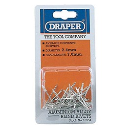 Draper 13554 Blind Rivets, 2.5 mm x 7 mm Size