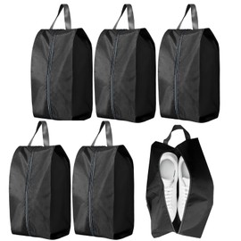 Shoe Bag, Pack of 5 Travel Shoe Bags, L Size, Waterproof Shoe Bag, Travel, Dirt-Resistant Shoe Bag, Travel for Travel or Home Storage (Black), black, shoe bag