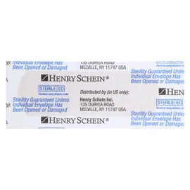 Henry Schein Adhesive Sheer Bandage Strips, 1" x 3", Sterile, Box of 100