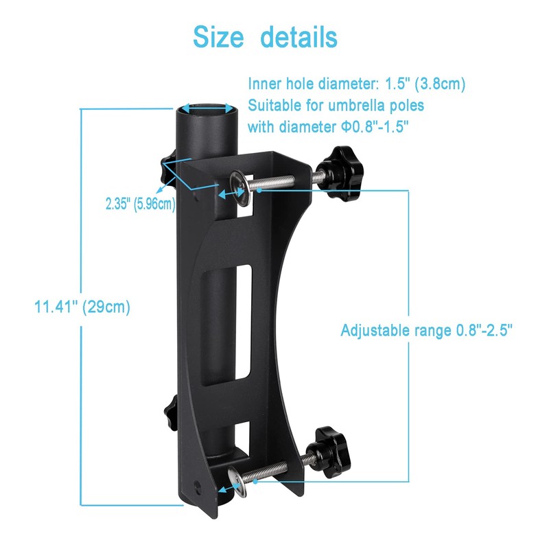 Wdwlbsm Heavy Duty Parasol Holder Outdoor Patio Umbrella Stand Mount