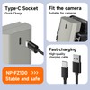 NP-FZ100 Batteries 2-Pack 2600mAh, Type-C Charging Port for Sony A7iv,
