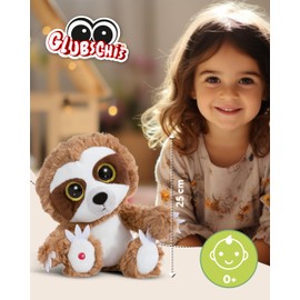 NICI GLUBSCHIS Sloth Heywood 25 cm - Dangling Sloth Cuddly Toy with Large Glitter Eyes - 49299