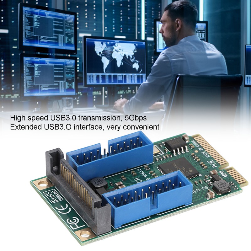 MINI PCI E to USB3.0 Expansion Card 5Gbps Transmission 19