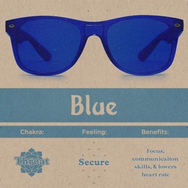 PURPLE CANYON Blue Color Therapy Glasses for Chakra Healing, Chromotherapy, and Mood