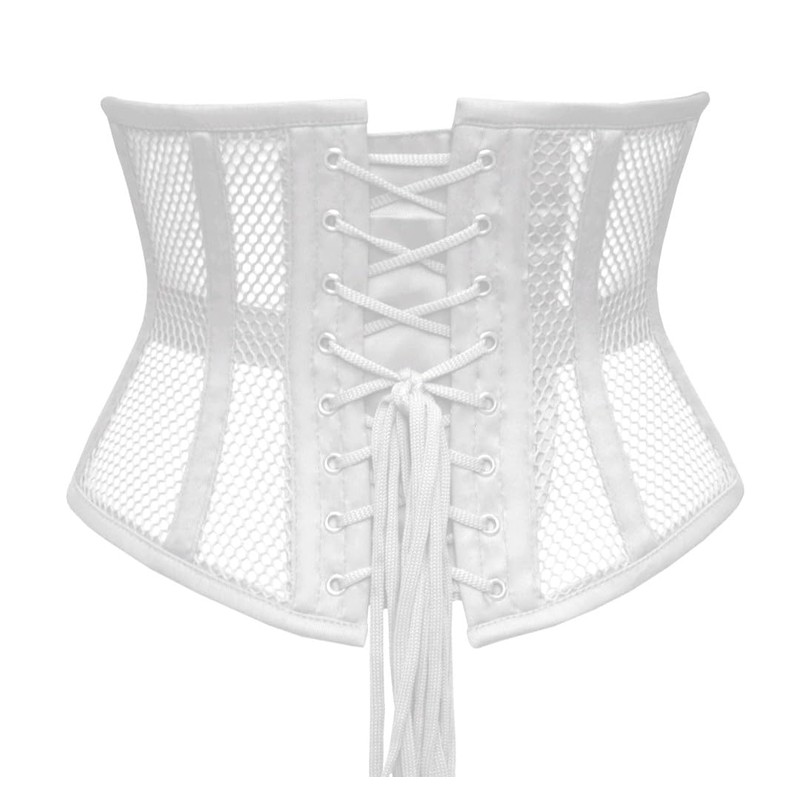 Naveed Women's Underbust Corset Waist Trainer Mesh Corset Mesh Corset