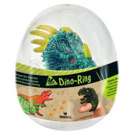 moses Dinosaur Ring | 12 Dinosaur Finger Rings for Playing or Collecting | Robust Material, Specially Designed for Children's Hands