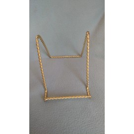 Picture Stand Plate Stand Brass Gold Twisted Easel 6" High Plate Stand Picture Stand