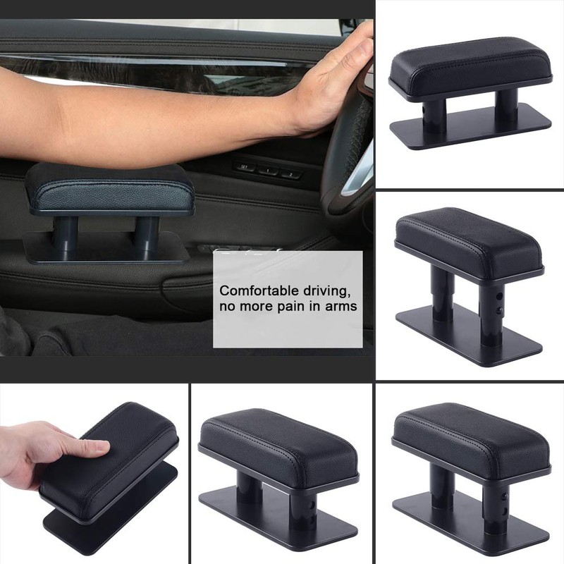 Adjustable Height Car Armrest Left Elbow Support Pad Anti-Fatigue Car