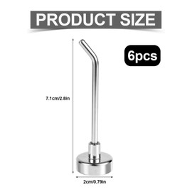 Gosknor 6pcs Large Magnetic Hooks, 2.2lb 2.8 Inch Long Heavy Duty Magnet Hooks Strong Magnetic Cruise Hangers for Cruise Ship Garage Kitchen Refrigerator (Silver)