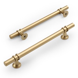Amerdeco 10 Pack Matte Gold Cabinet Pulls 6.3 Inch(160MM) Hole Centers Kitchen Cabinet Handles Cabinets Hardware Drawer Pulls ZH0058