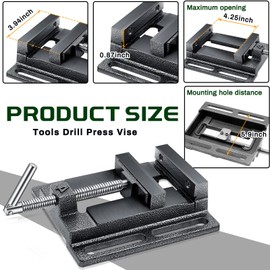 Tools Drill Press Vise Metal Press Vice Workbench Drill Vise Clamp with 2 Pieces Magnetic Pads Multi Grooved Pads Set for Daily Working Supply