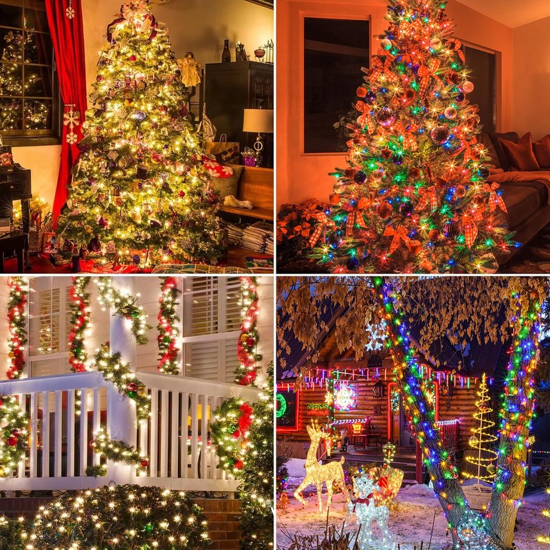 MZD8391 Color Changing Christmas String Lights Outdoor Indoor, 108FT 300