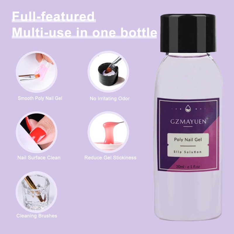 GZMAYUEN Nail Extension Gel Set Poly Nails Soft White Colours