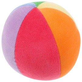 POPETPOP Interactive Squeaky Dog Ball Toy - Soft Plush Chewable Pet Ball with Noise for All Seasons, Multi-Color, 4.7 Inches