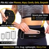 Build & Fitness Zipper Running Belt, Secure Key Clip –