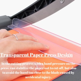 12 Inch Paper Cutter, 16 Sheet Capacity Guillotine Paper Cutter Paper Cutting Board, Guillotine Trimmer for Cutting of Cardstock, Photos, and Crafts