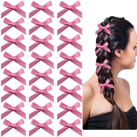 Dorothy 36PCS Mini Bow Hair Clips,Small Hot Pink Hair Bows for Girls,Women Hair Clips Accessories