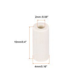 Rebower Ceramic Pipe Wiring Insulated Ceramic Hoses [for Cable Bundles Heat Protection] - 2 mm Diameter/30 Pieces