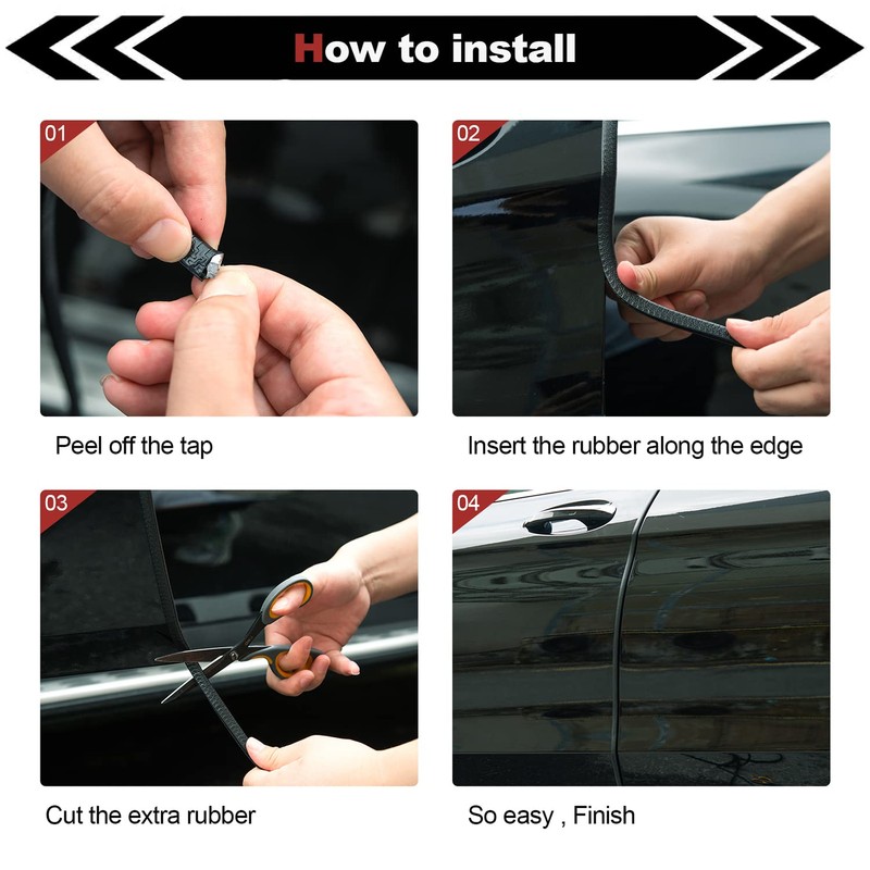 MRCPRIAN Car Edge Protector Rubber Car Door Protector No Glue