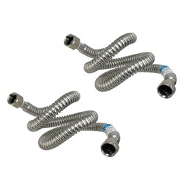PROCURU 2-Pack 3/4" FIP x 36" (3Ft) Stainless Steel Water Heater Flex Connector, Certified Safe (6WAA36-2P)