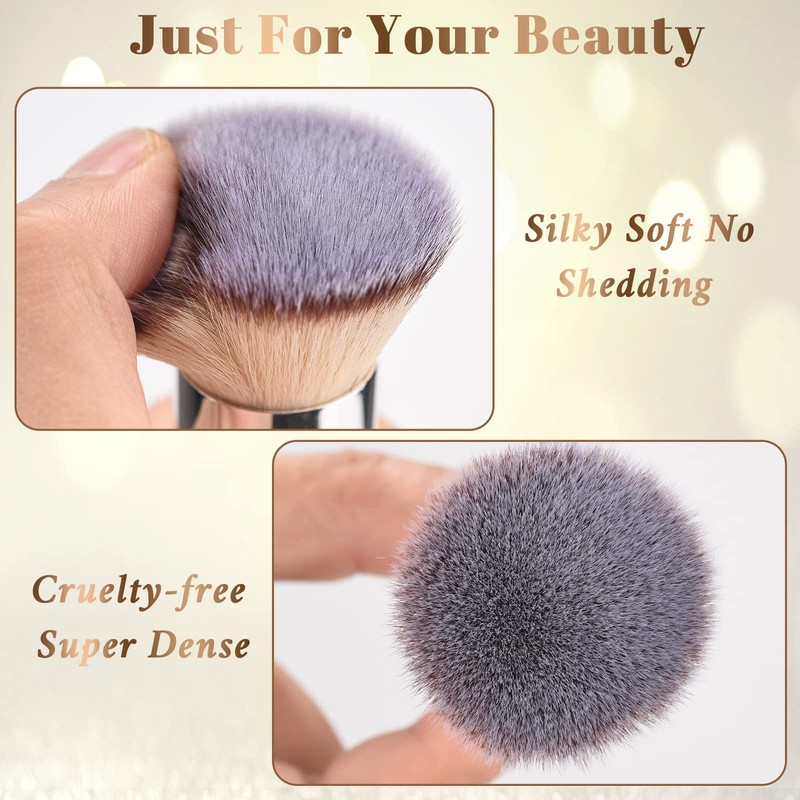 Flat Top Kabuki Foundation Brush, Makeup Brushes Foundation Brush for
