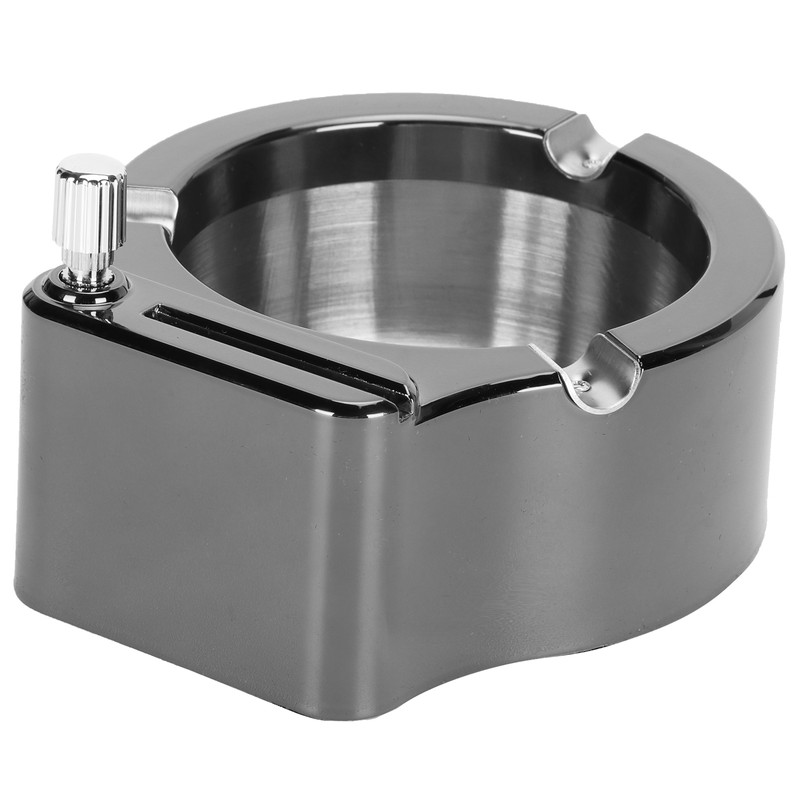 Stainless Steel Ashtray with Matches Lighter Function for Home Office